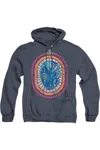 Gildan Blue Beetle (2023) Reyes Courage Adult Heather Hoodie / Hooded Sweatshirt In Blue