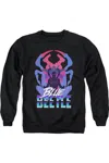 Gildan Blue Beetle (2023) Silhouette Adult Crewneck Sweatshirt In Black