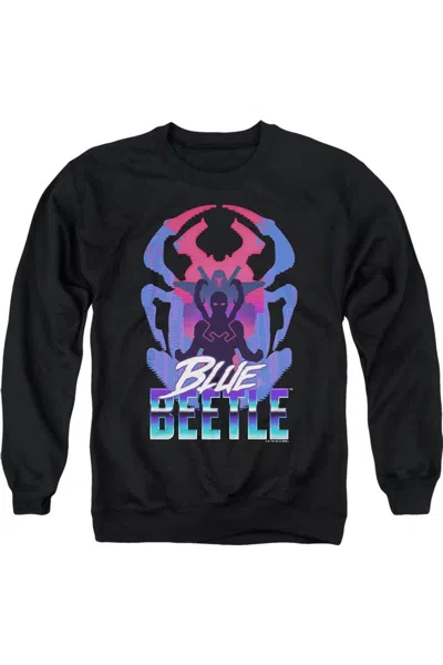 Gildan Blue Beetle (2023) Silhouette Adult Crewneck Sweatshirt In Black