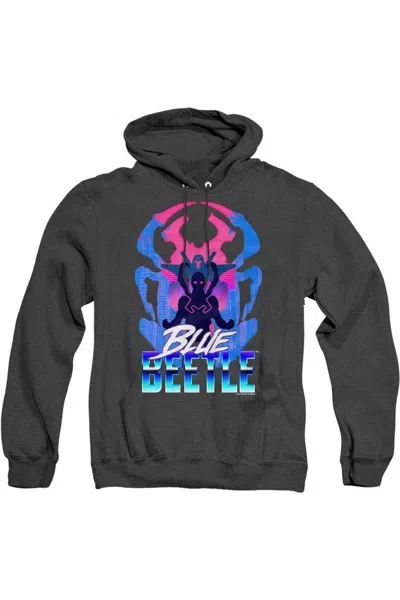 Gildan Blue Beetle (2023) Silhouette Adult Heather Hoodie / Hooded Sweatshirt In Black