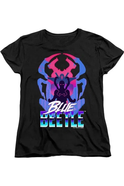 Gildan Blue Beetle (2023) Silhouette Short Sleeve Women´s Tee / T-shirt In Black