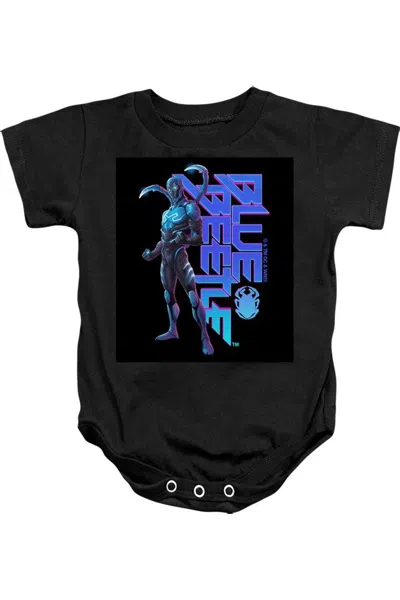 Gildan Kids' Blue Beetle (2023) Standing Infant Snapsuit In Gray