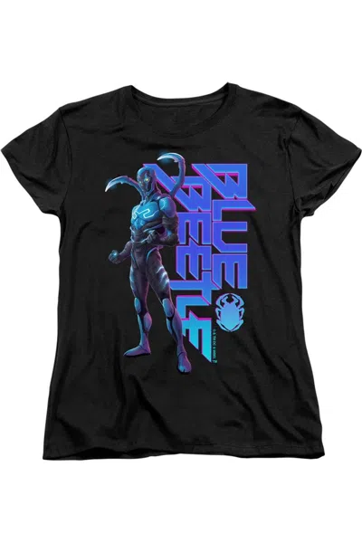 Gildan Blue Beetle (2023) Standing Short Sleeve Women´s Tee / T-shirt In Black
