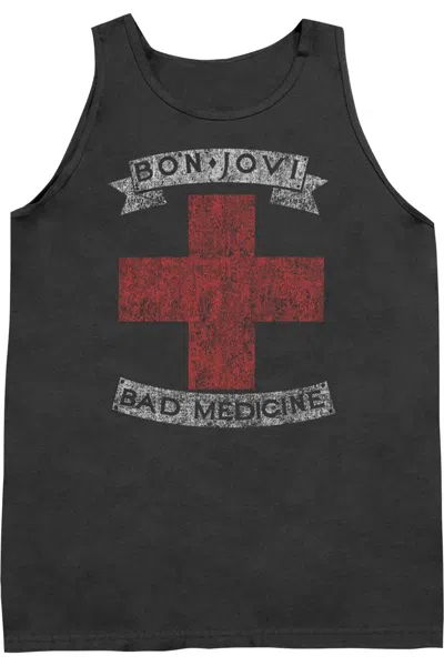 Gildan Bon Jovi Bad Medicine Adult Tank In Pink