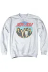 Gildan Bon Jovi Bon Sphere Adult Crewneck Sweatshirt In White