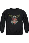 Gildan Bon Jovi Daggered Adult Crewneck Sweatshirt In Black