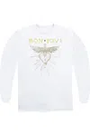 Gildan Bon Jovi Greatest Hits Adult Crewneck Sweatshirt In White