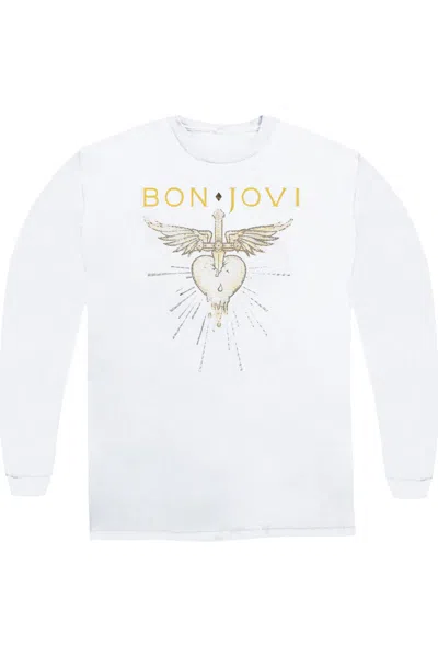 Gildan Bon Jovi Greatest Hits Adult Crewneck Sweatshirt In White