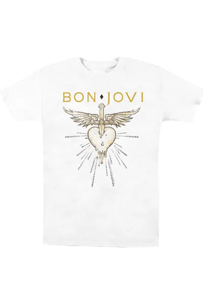 Gildan Bon Jovi Greatest Hits Short Sleeve Adult Tee / T-shirt In White