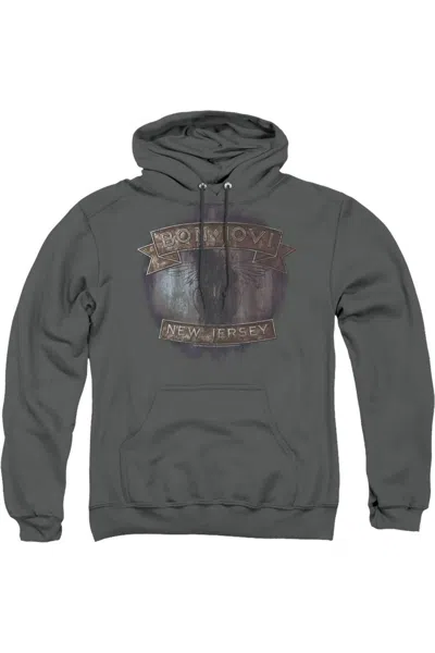 Gildan Bon Jovi New Jersey Adult Pull Over Hoodie In Black