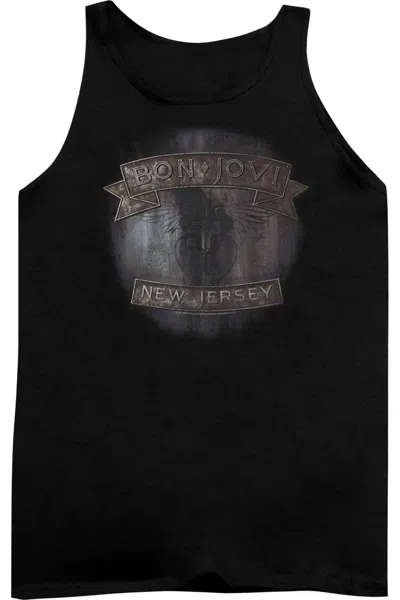 Gildan Bon Jovi New Jersey Adult Tank In Black