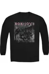 Gildan Bon Jovi Slippery Cover Adult Crewneck Sweatshirt In Black