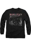 Gildan Bon Jovi Slippery Cover Long Sleeve Adult Tee / T-shirt In Black