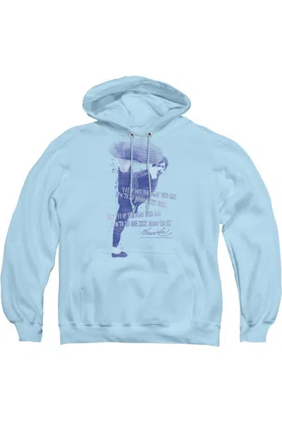 Gildan Bruce Lee 10,000 Kicks Adult Pull Over Hoodie In Blue