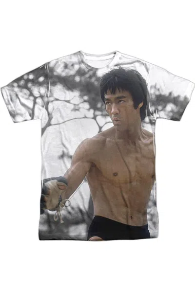 Gildan Bruce Lee Battle Ready Short Sleeve Adult Poly Crew T-shirt In White