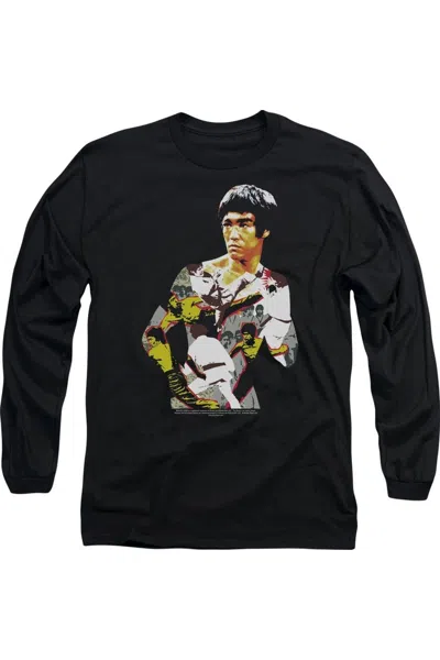 Gildan Bruce Lee Body Of Action Long Sleeve Adult Tee / T-shirt In Black