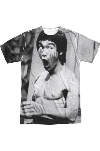 Gildan Bruce Lee Classic Lee Short Sleeve Adult Poly Crew T-shirt In White