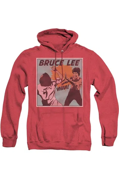 Gildan Bruce Lee Comic Panel Adult Heather Hoodie In Red