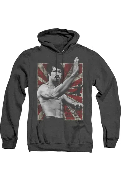 Gildan Bruce Lee Concentrate Adult Heather Hoodie In Black