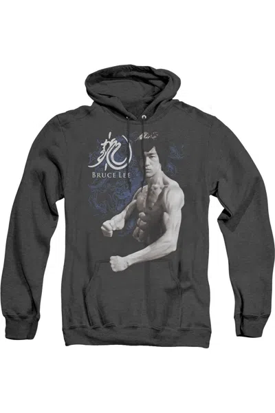 Gildan Bruce Lee Dragon Stance Adult Heather Hoodie In Black