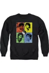 Gildan Bruce Lee Enter Color Block Adult Crewneck Sweatshirt In Black