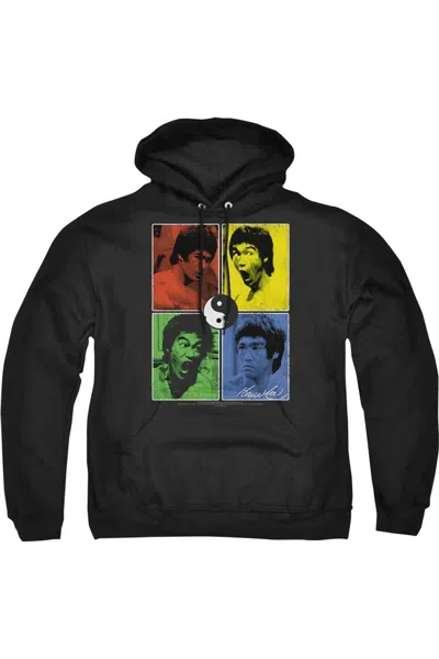 Gildan Bruce Lee Enter Color Block Adult Pull Over Hoodie In Black