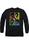 Gildan Bruce Lee Enter Color Block Adult Crewneck Sweatshirt In Black