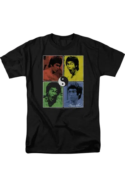 Gildan Bruce Lee Enter Color Block Short Sleeve Adult Tee / T-shirt In Black