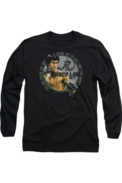 Gildan Bruce Lee Expectations Long Sleeve Adult Tee / T-shirt In Black