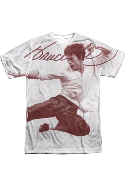 Gildan Bruce Lee Expectations Short Sleeve Adult Poly Crew T-shirt In White
