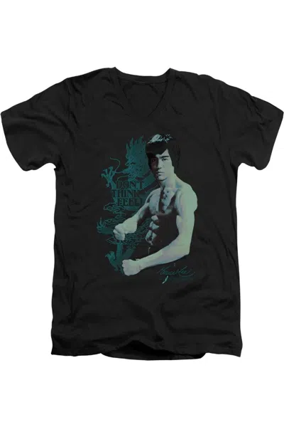 Gildan Bruce Lee Feel Short Sleeve Adult V Neck T-shirt In Black