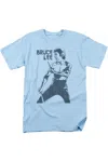 Gildan Bruce Lee Fighter Short Sleeve Adult Tee / T-shirt In Blue