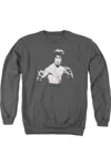 Gildan Bruce Lee Final Confrontation Adult Crewneck Sweatshirt In Pink