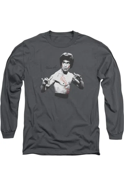 Gildan Bruce Lee Final Confrontation Long Sleeve Adult Tee / T-shirt In Pink