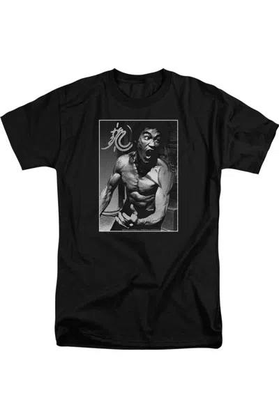 Gildan Bruce Lee Focused Rage Short Sleeve Adult T-shirt In Black