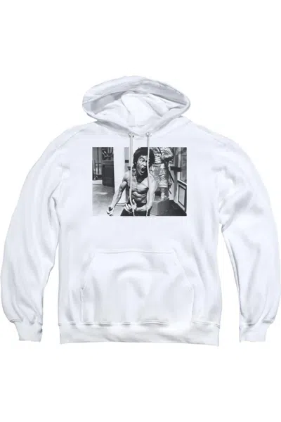 Gildan Bruce Lee Full Of Fury Adult Pull Over Hoodie In White