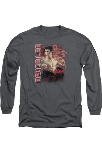 Gildan Bruce Lee Fury Long Sleeve Adult Tee / T-shirt In Pink