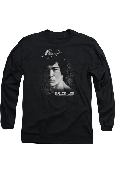 Gildan Bruce Lee In Your Face Long Sleeve Adult Tee / T-shirt In Black