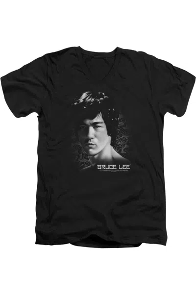 Gildan Bruce Lee In Your Face Short Sleeve Adult V Neck T-shirt In Black