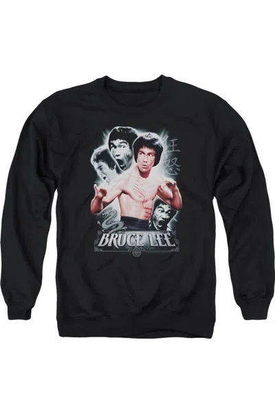 Gildan Bruce Lee Inner Fury Adult Crewneck Sweatshirt In Black