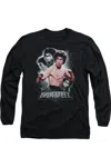 Gildan Bruce Lee Inner Fury Long Sleeve Adult Tee / T-shirt In Black