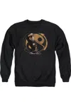 Gildan Bruce Lee Jeet Kun Do Pose Adult Crewneck Sweatshirt In Black