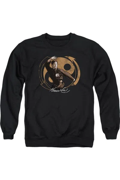 Gildan Bruce Lee Jeet Kun Do Pose Adult Crewneck Sweatshirt In Black
