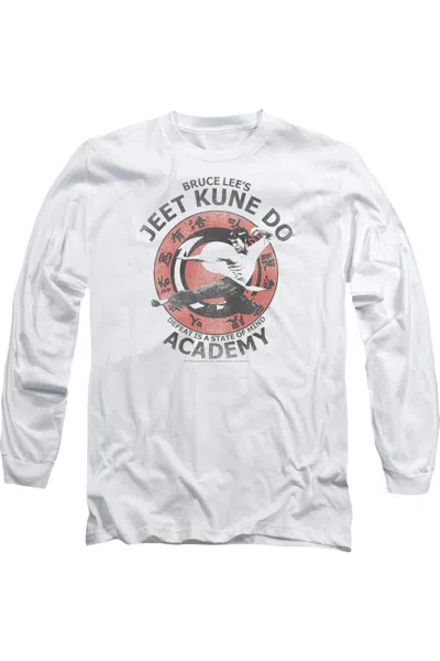 Gildan Bruce Lee Jeet Kune Long Sleeve Adult Tee / T-shirt In White