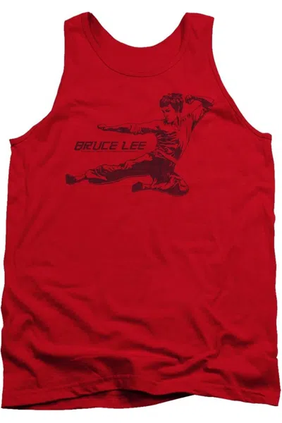 Gildan Bruce Lee Line Kick Adult Tank In Red