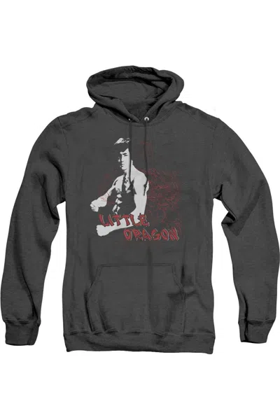Gildan Bruce Lee Little Dragon Adult Heather Hoodie In Black