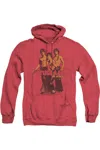 Gildan Bruce Lee Nunchucks Adult Heather Hoodie In Red