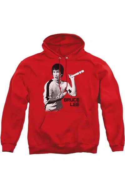 Gildan Bruce Lee Nunchucks Adult Pull Over Hoodie In Red