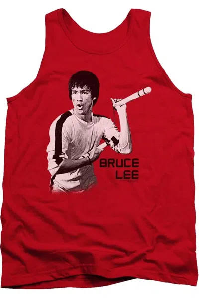 Gildan Bruce Lee Nunchucks Adult Tank In Red