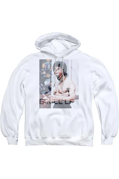 Gildan Bruce Lee Revving Up Adult Pull Over Hoodie In White